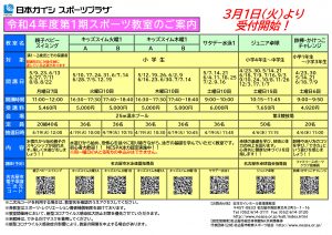 thumbnail of 令和4年度第1期スポーツ教室のご案内（親子・小中学生対象）