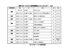 R5年12月 駐車場&イベントカレンダーのサムネイル