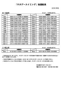 「サタデースイミング」抽選結果のサムネイル