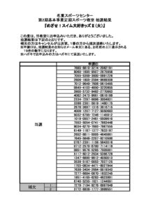 抽選結果（スイム大好きッズⅡ火）のサムネイル