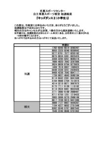 抽選結果（キッズダンスⅡ　小学生）のサムネイル