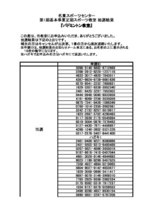 抽選結果（バドミントン教室）のサムネイル