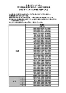 抽選結果（スイム大好きッズ通年（火）のサムネイル