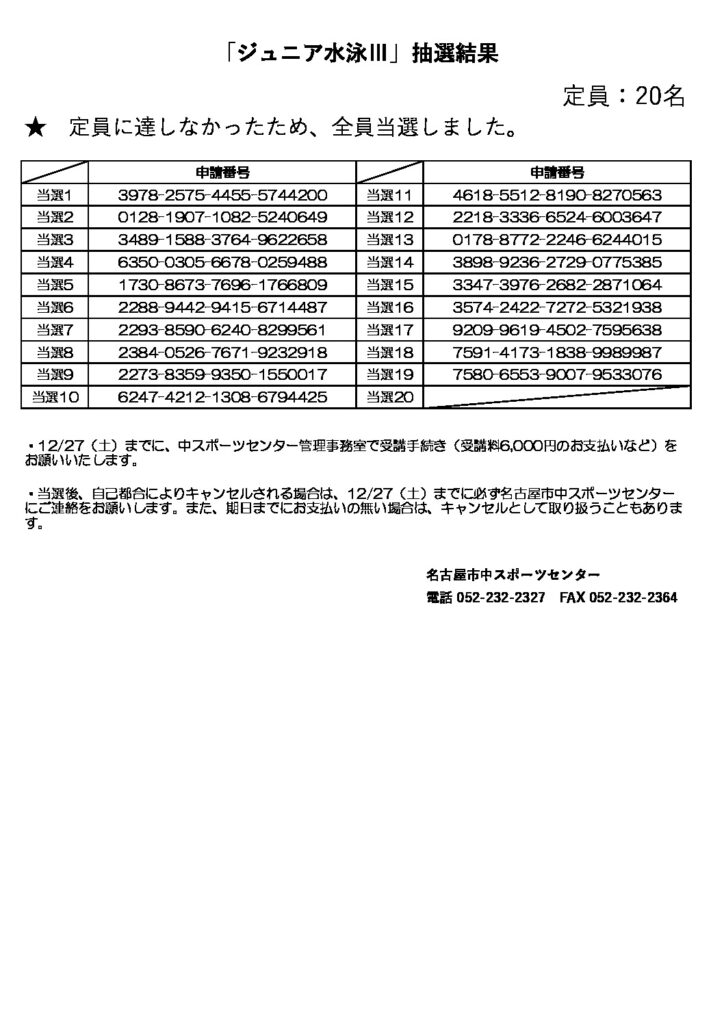ジュニア水泳Ⅲのサムネイル