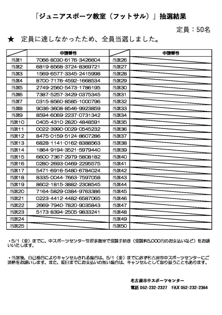 ジュニアスポーツ教室（フットサル）のサムネイル
