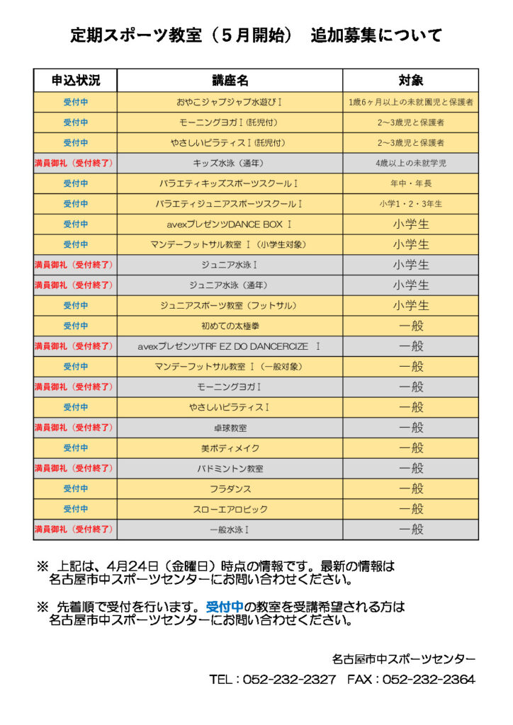 追加募集案内（5月締切分）のサムネイル