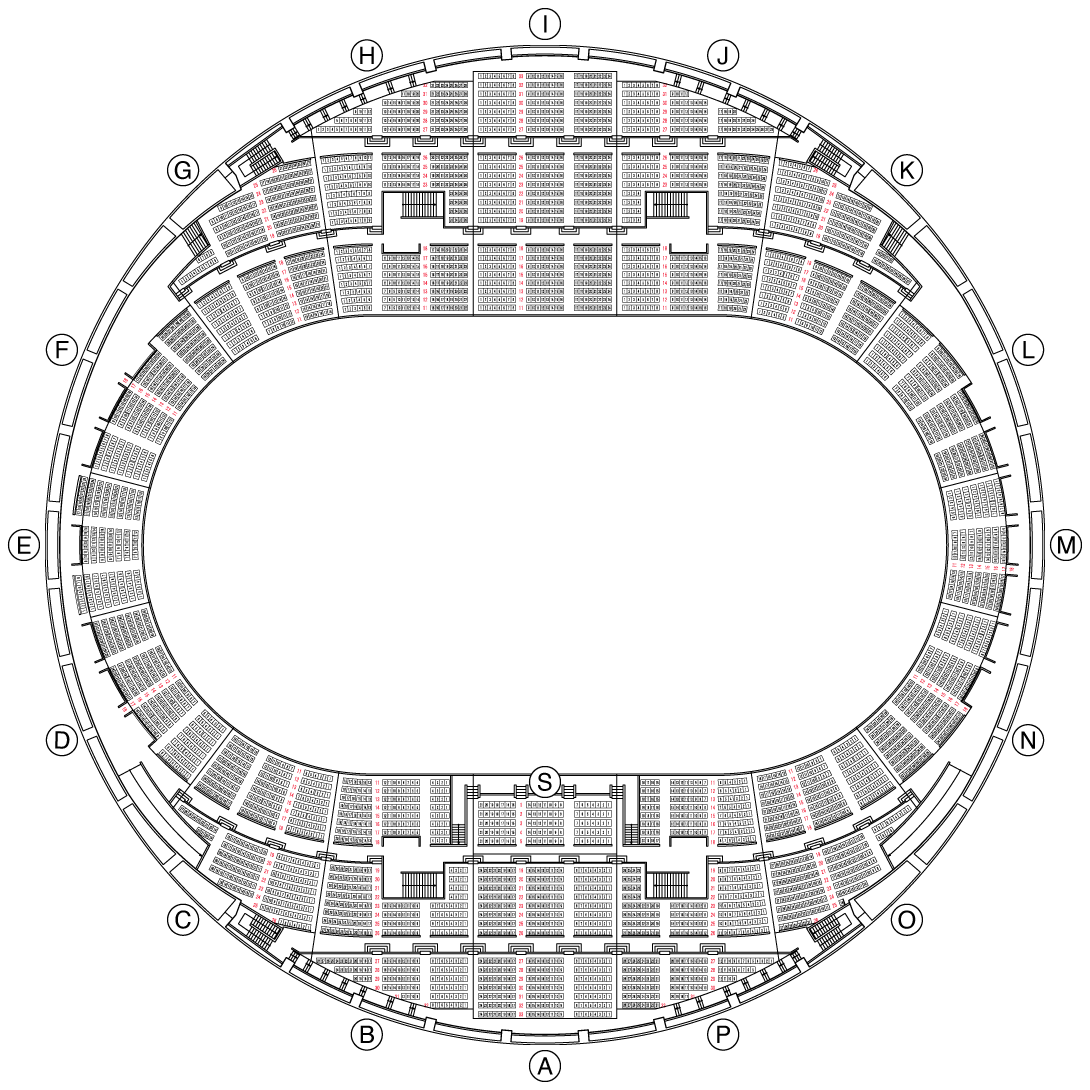 観客席図 ブリージャー席なし
