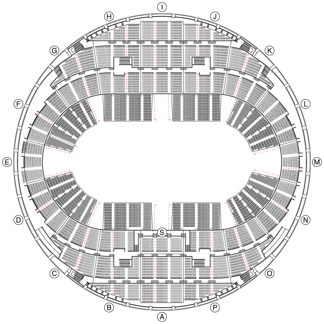 観客席図 ブリージャー席あり