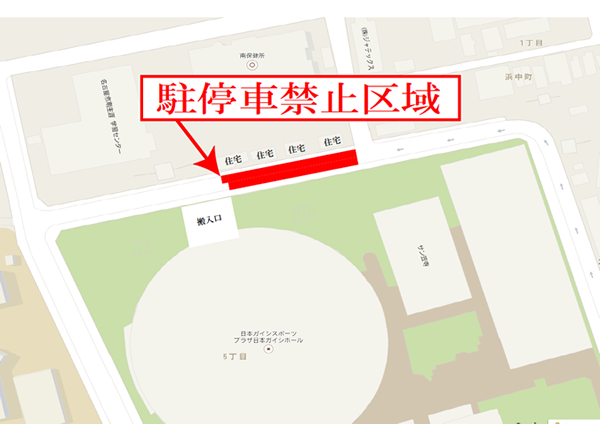 駐停車禁止区域図